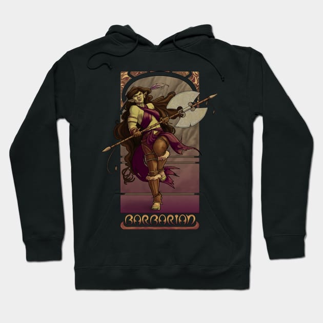 La Barbare - The Barbarian Hoodie by BrandiYorkArt